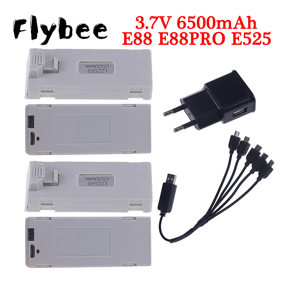 Rc Hobby Parts - Rcクワッドコプターバッテリー,e88バッテリー,オリジナル,3.7v,6500mah,e88,e88pro,e525,e99,p1,k3,p10,a13,s98用lioバッテリー