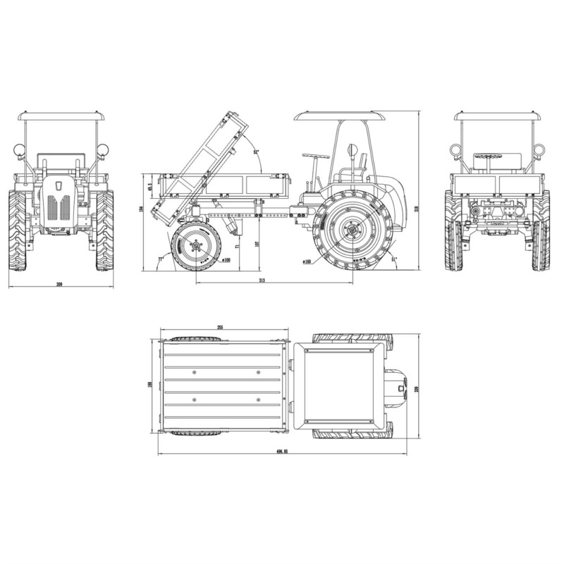 T16カー 4x2 RCファームトラクター ドンキーモデル  - Rc Hobby Farm のレビューと価格