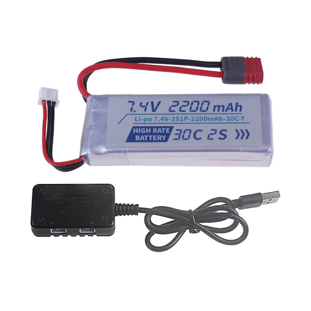 Tプラグ高レート30C 2200mah 7.4Vリポバッテリ - Rc Hobby Parts のレビューと価格
